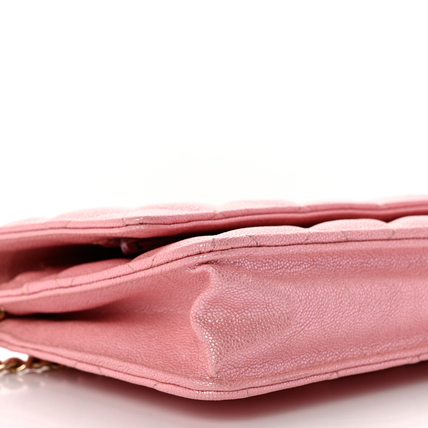 Chanel Iridescent Caviar Quilted Wallet on Chain WOC Rose Pink 9 of 10