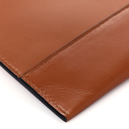 Fendi Vitello King Logo Embossed Large Flat Pouch Cuoio 10 of 12