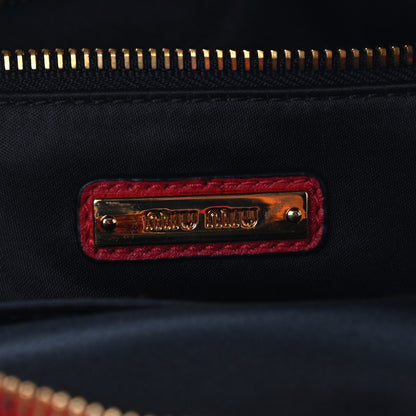 Miu Miu Calfskin Satchel Red 6 of 11