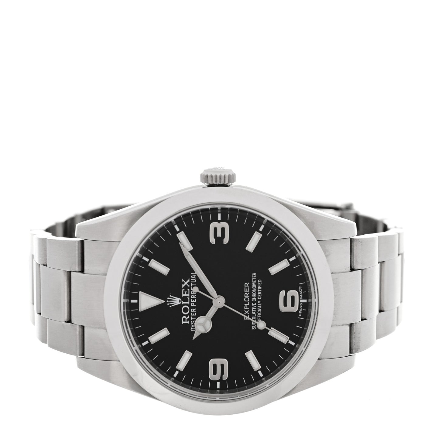 Stainless Steel 39mm Oyster Perpetual Explorer Watch Black 214270