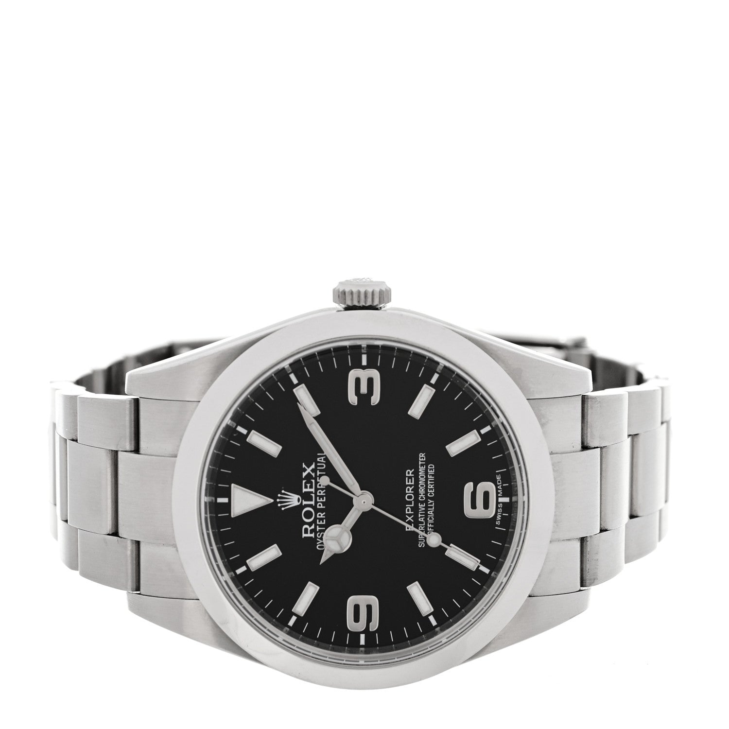 Rolex Stainless Steel 39mm Oyster Perpetual Explorer Watch Black 214270 2 of 4