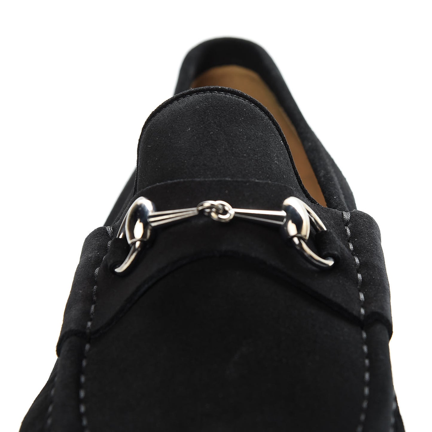 Suede Mens Horsebit Lug Sole Loafers 12 Black