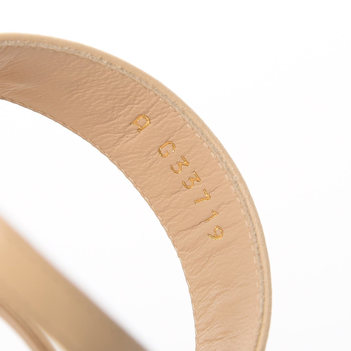 Lambskin Chain Sandals 38 Beige