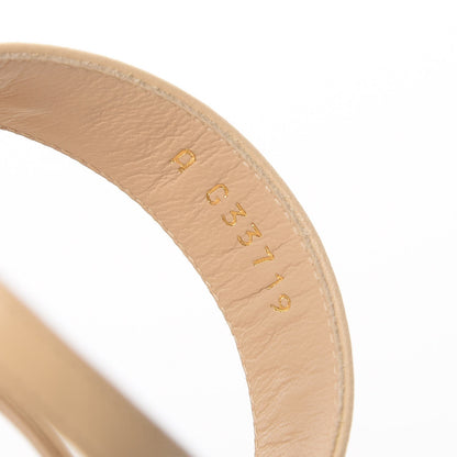 Chanel Lambskin Chain Sandals 38 Beige 8 of 10