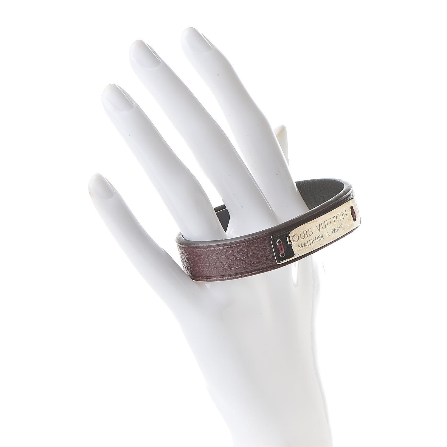 Louis Vuitton Taurillon Press it Bracelet 19 Bordeaux 2 of 7