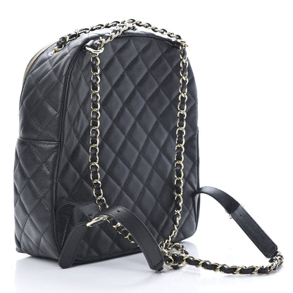 Chanel Caviar Quilted Medium Zip Around Backpack Black 2 of 9
