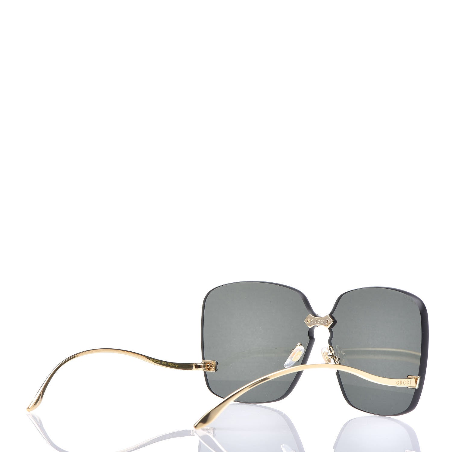 Gucci Rimless Sunglasses GG0352S Gold 427835 – FASHIONPHILE