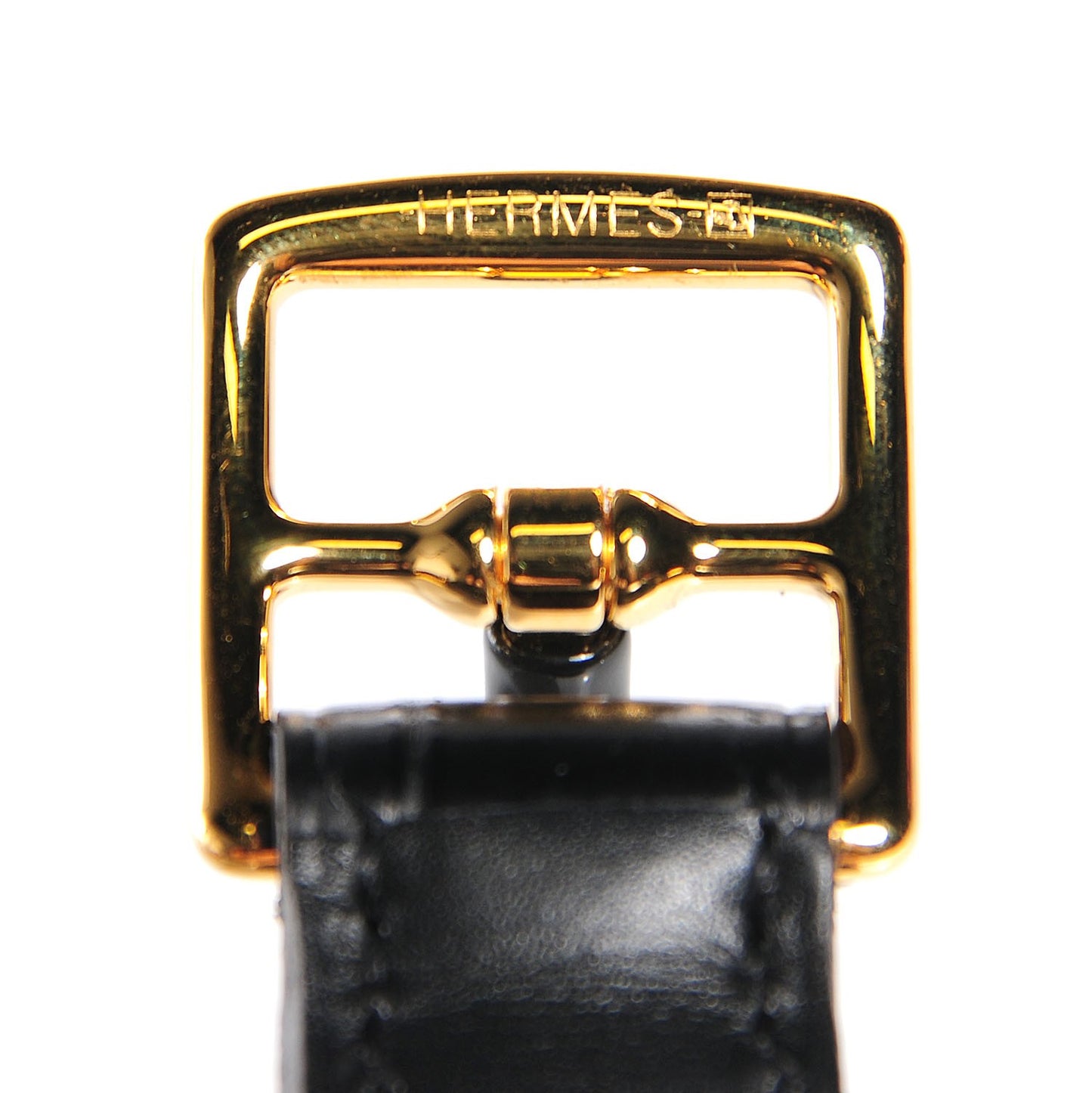 Shiny Porosus Crocodile 24mm Etriviere Belt 85 Black