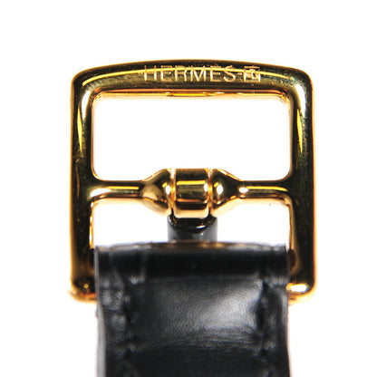 Hermes Shiny Porosus Crocodile 24mm Etriviere Belt 85 Black 4 of 4