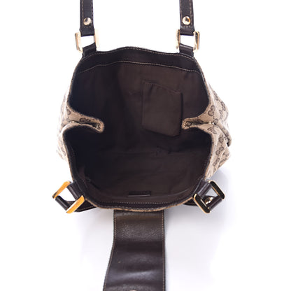 Gucci Monogram Medium New Ladies Web Tote Dark Brown 5 of 13