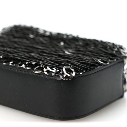 Chanel Sequin Lambskin Summer Night Clutch With Chain  Black Silver 12 of 12