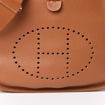 Hermes Taurillon Clemence Evelyne III PM Gold 10 of 11