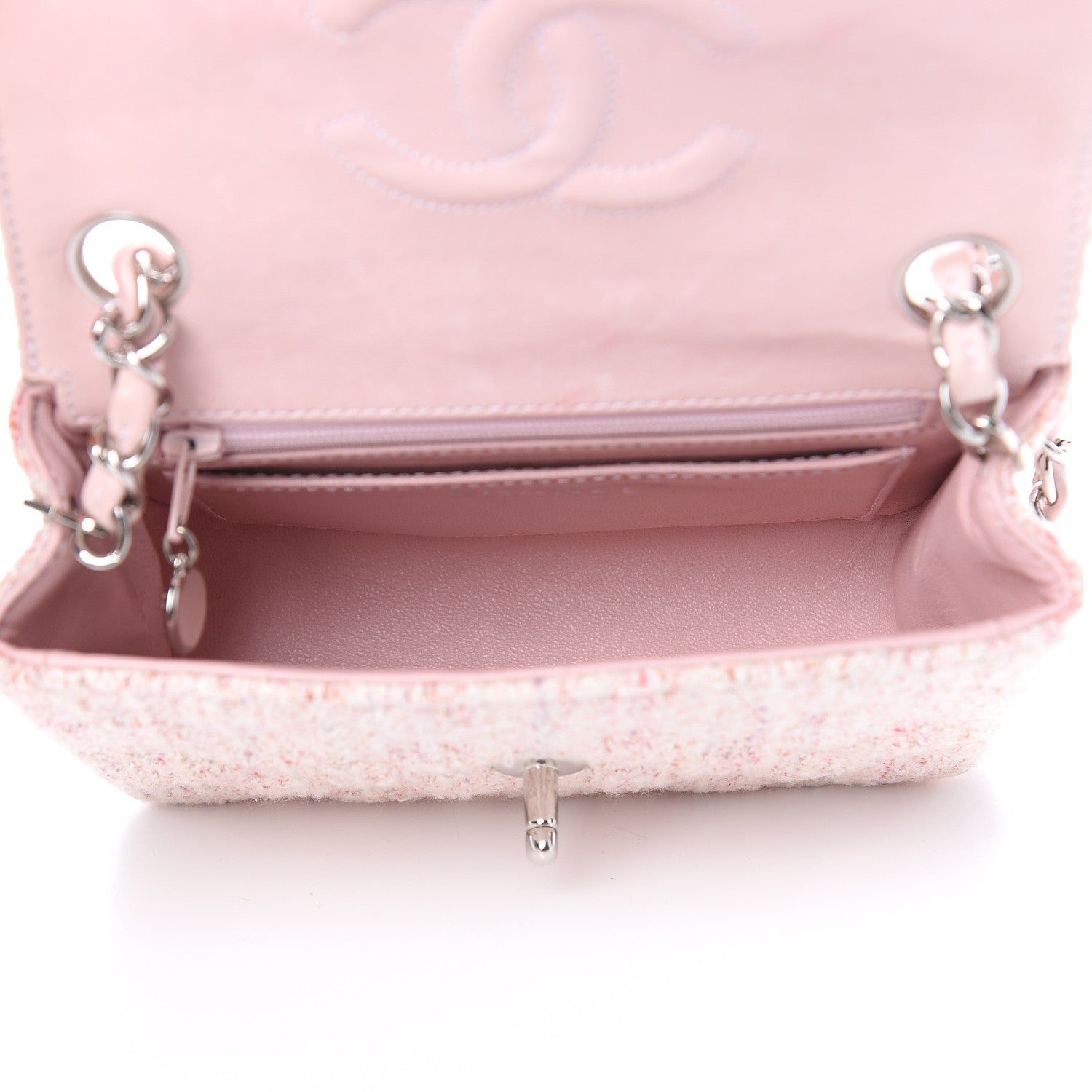 Chanel Tweed Square Mini Flap Pink 5 of 11