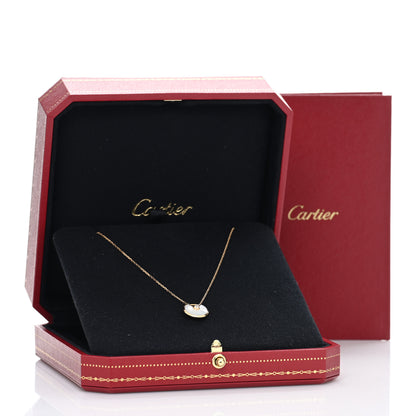 Cartier 18K Yellow Gold Diamond Mother of Pearl XS Amulette de Cartier Pendant Necklace 5 of 5