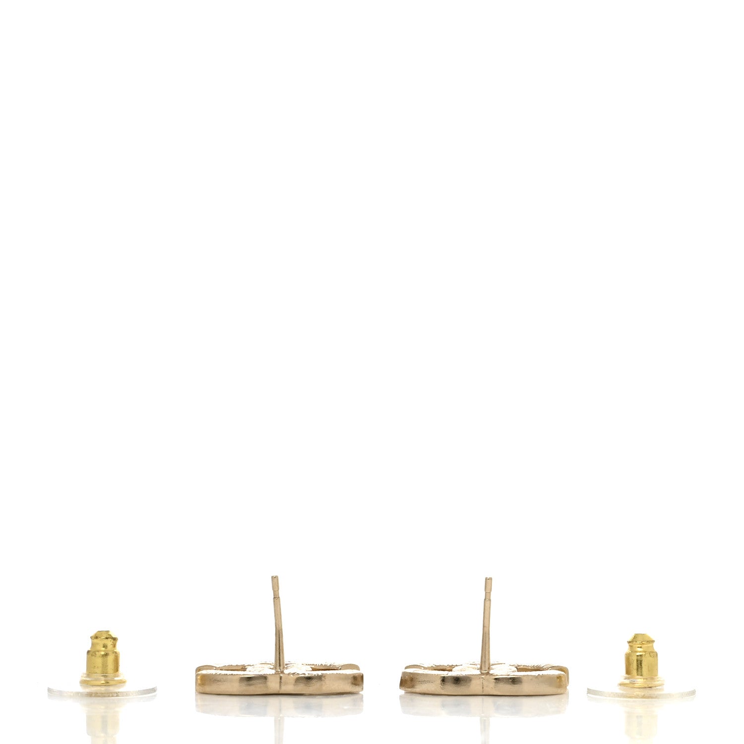 Chanel Crystal CC Earrings Gold 3 of 4