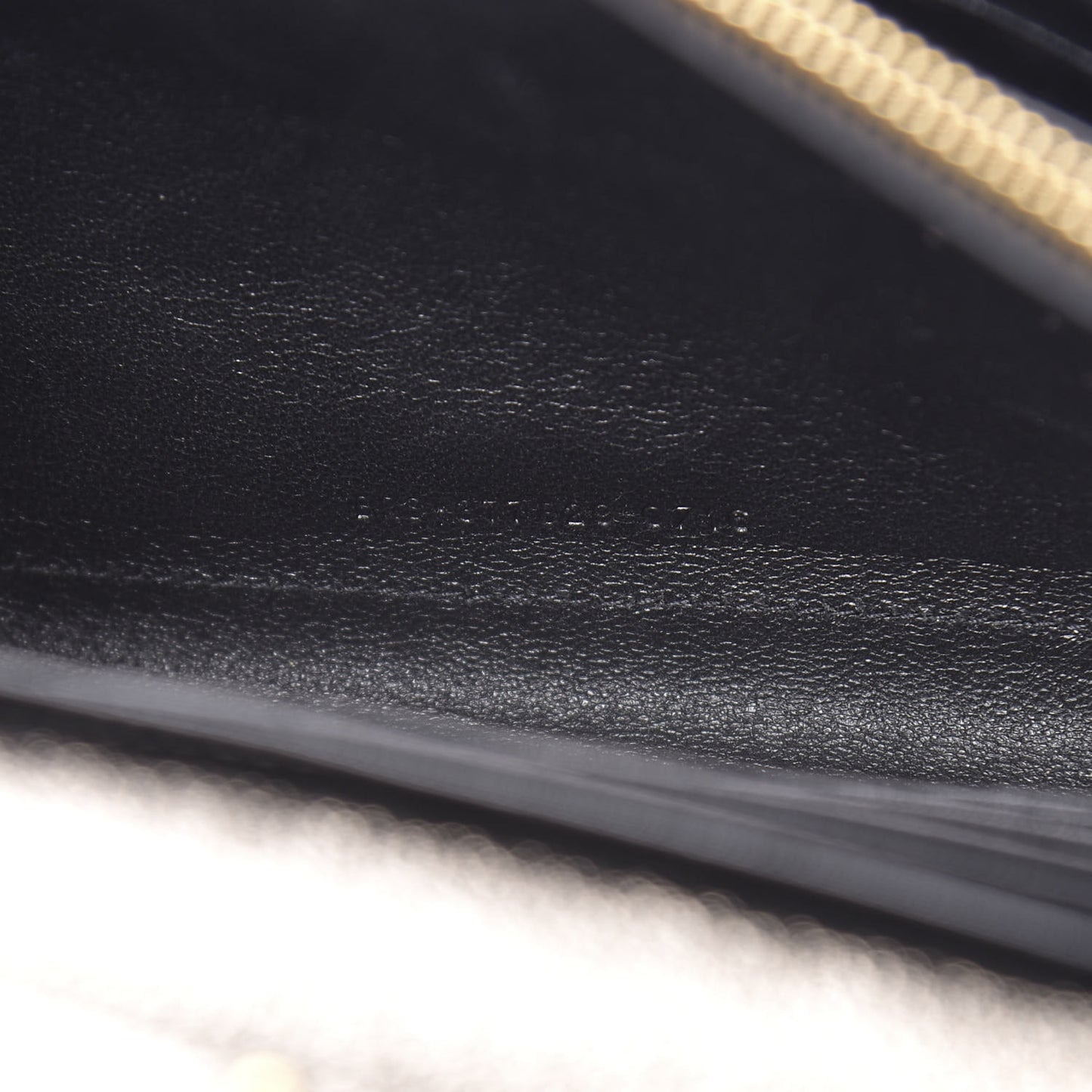 Grained Metallic Calfskin Monogram Chain Wallet Bronze