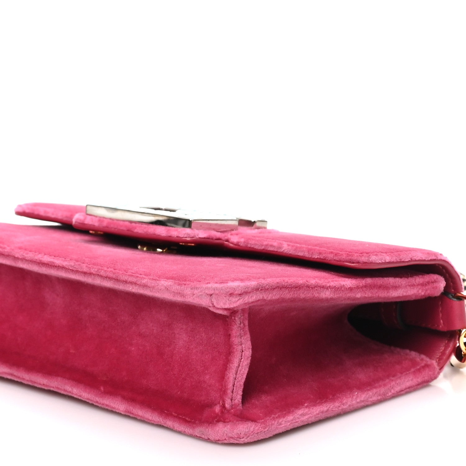 Gucci Velvet Crystal Square G Shoulder Bag Light Raspberry Rose 9 of 9