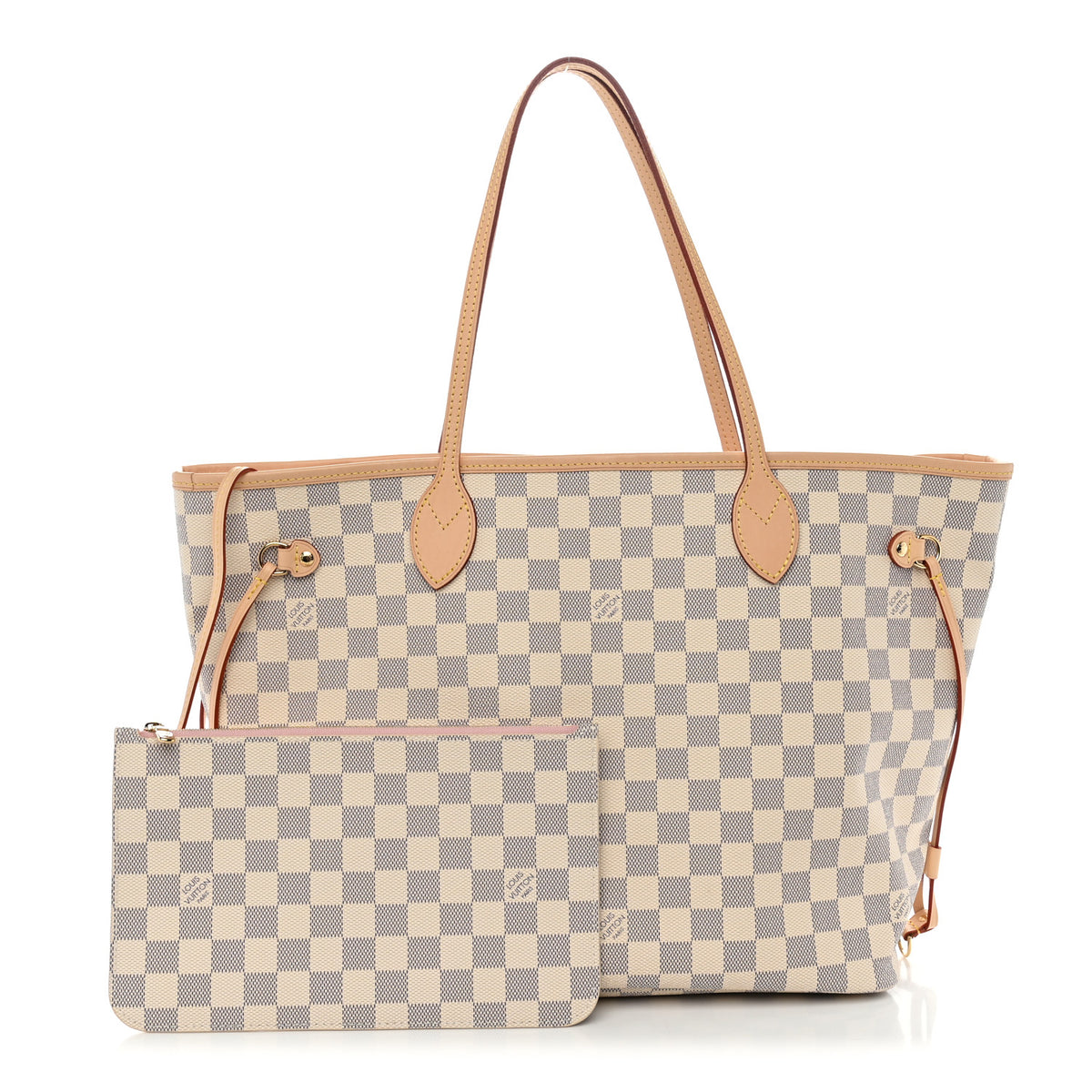 Damier Azur Neo Neverfull MM Rose Ballerine