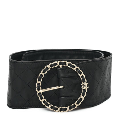 Chanel Lambskin Stitched Chain Belt 75 75 30 Black 1 of 5