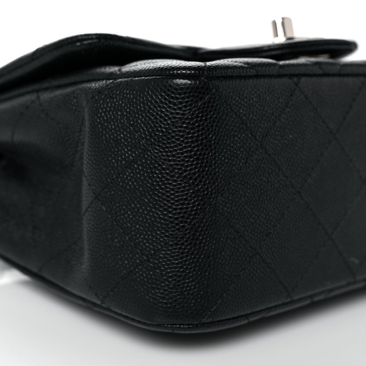Caviar Quilted Mini Square Flap Black