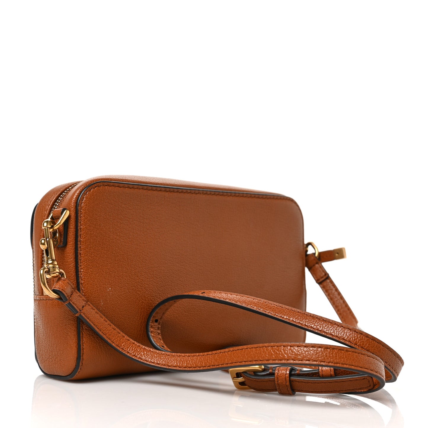 Goatskin Double Saddle Pouch Golden Saddle