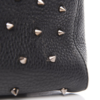 Christian Louboutin Grained Calfskin Studded Satchel Black 14 of 17