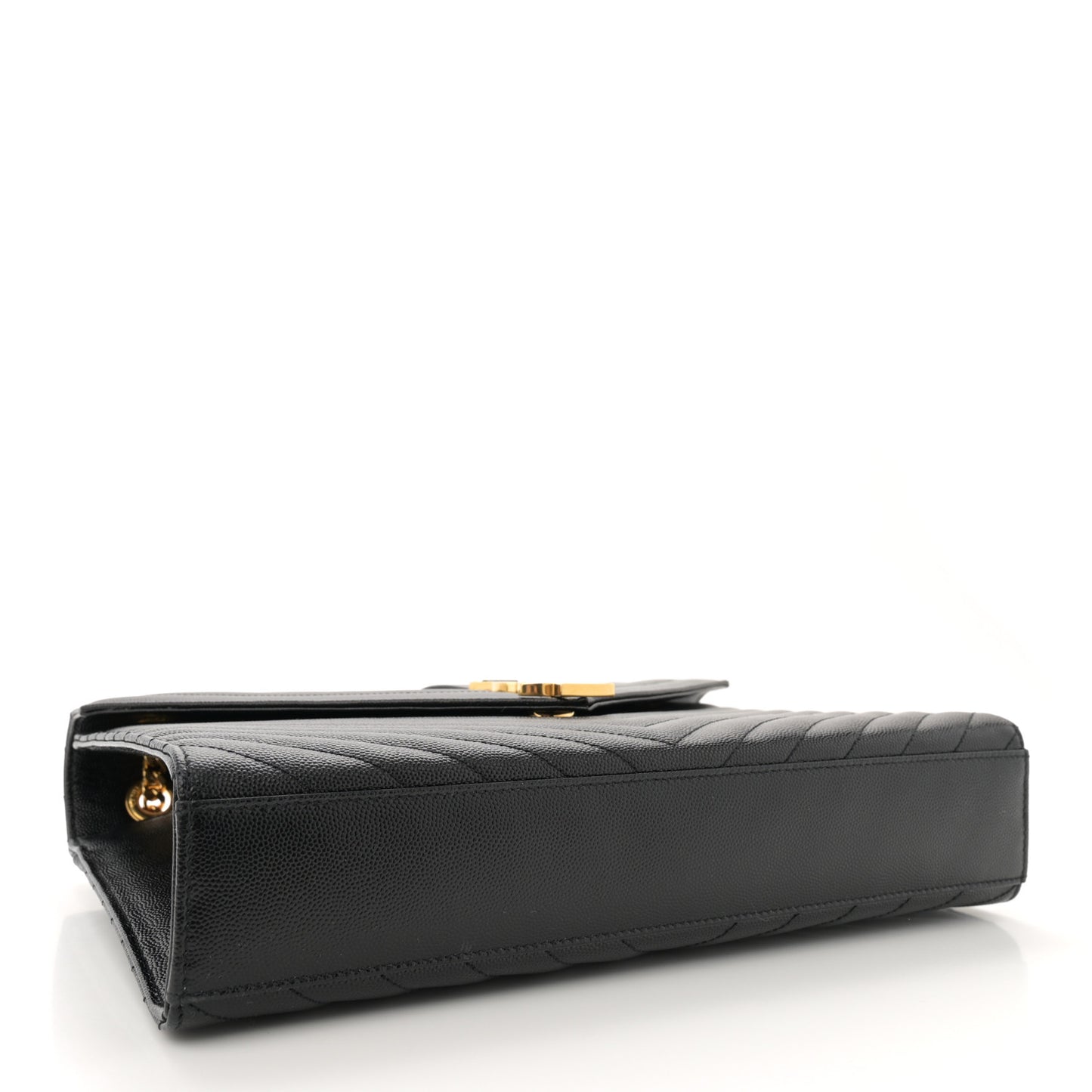 Grain De Poudre Matelasse Chevron Large Monogram Satchel Black