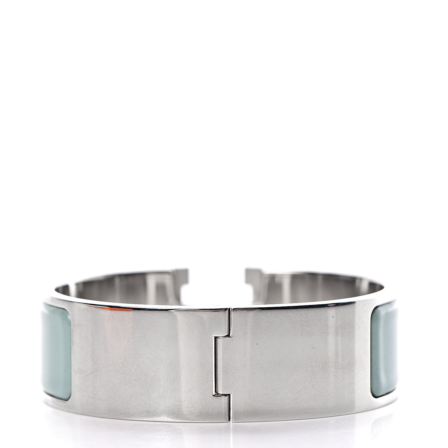 Hermes Enamel Wide Clic Clac H Bracelet GM Lagon 3 of 5