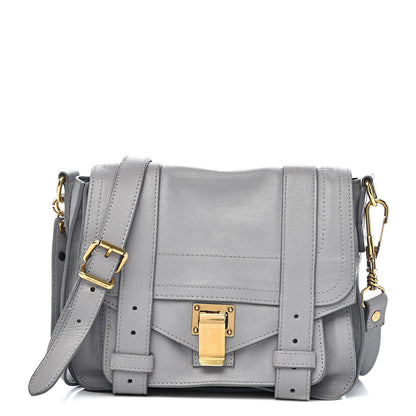 Proenza Schouler Lambskin PS1 Mini Pouch Messenger Concrete Grey 1 of 16