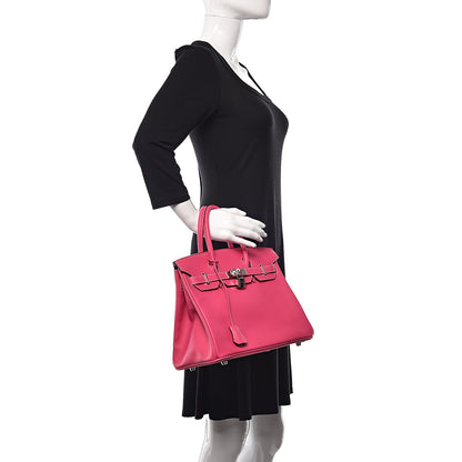 Hermes Epsom Candy Birkin 30 Rose Tyrien Rubis 2 of 31