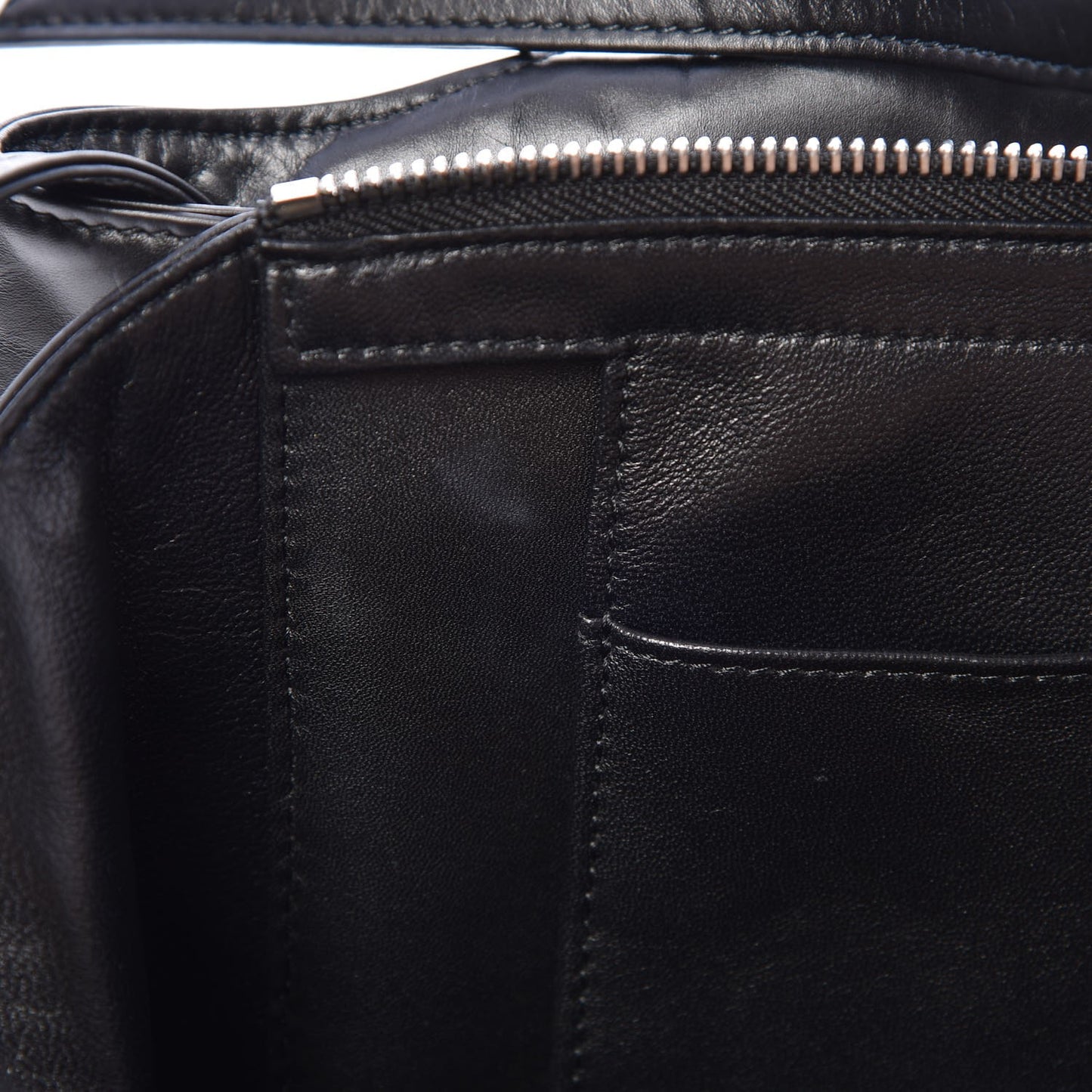 Paperweight Calfskin Medium Tri-Fold Bag Black