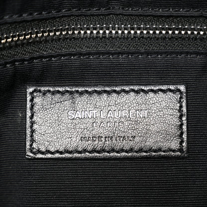 Saint Laurent Calfskin Y Quilted Monogram Large Loulou Chain Satchel Black Black 7 of 14