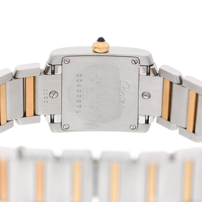 Cartier Stainless Steel 18K Yellow Gold 20mm Tank Francaise Quartz Watch 4 of 4