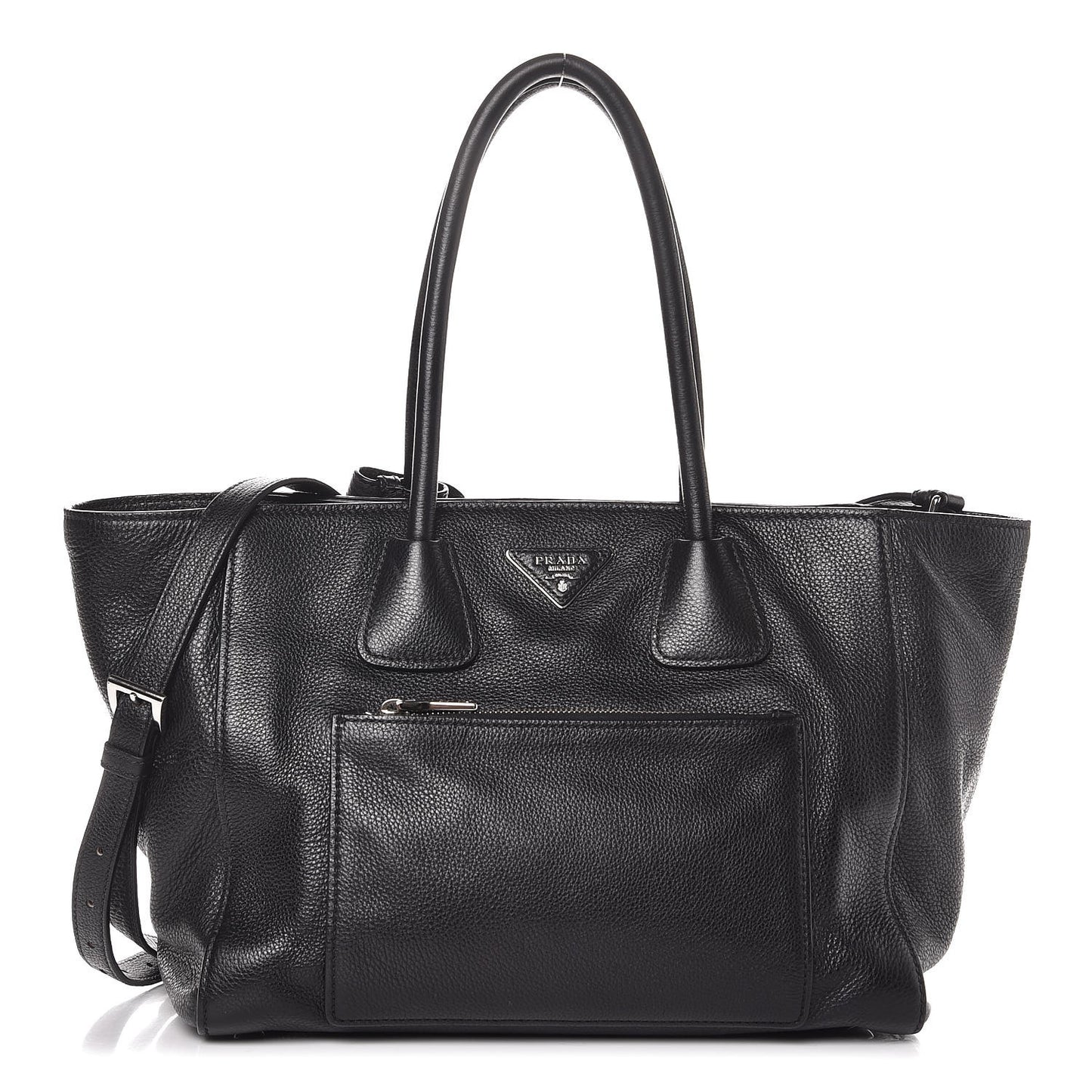 Vitello Phenix Shopping Tote Black