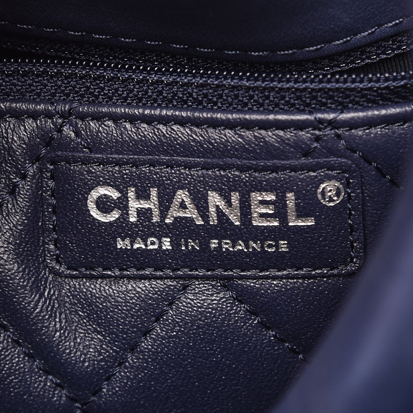 Calfskin Stitched Large Urban Luxury Drawstring Backpack Navy Blue