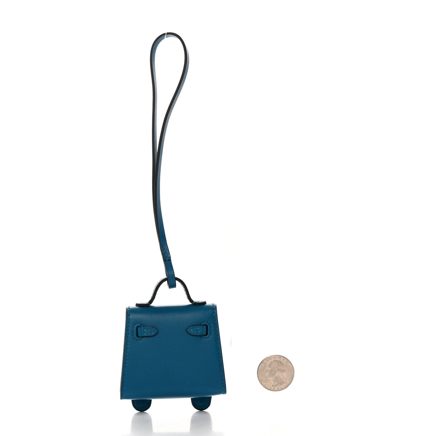 Hermes Tadelakt Chevre Mysore Kelly Quelle Idole Bag Charm Bleu Izmir Jaune Bourgeon Bleu Brume Vert Bosphore 2 of 5