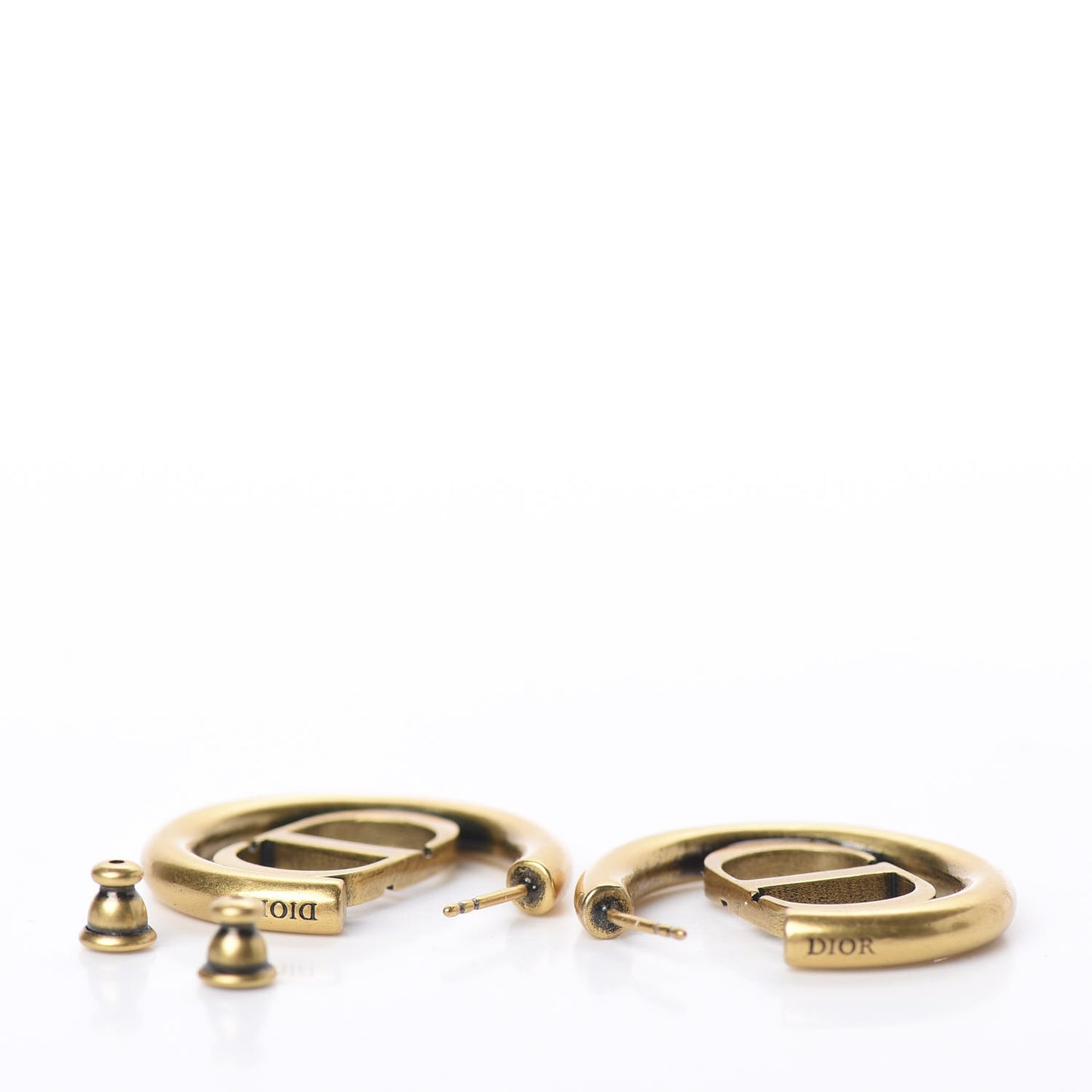 Metal 30 Montaigne Hoop Earrings Aged Gold
