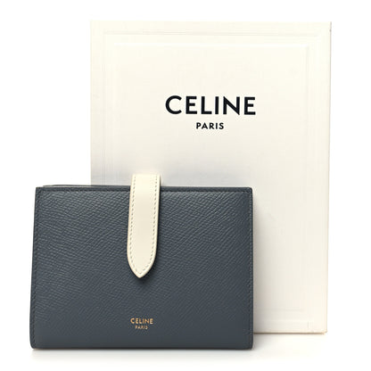 Celine Grained Calfskin Medium Multifunction Strap Wallet Grey Chalk 11 of 11