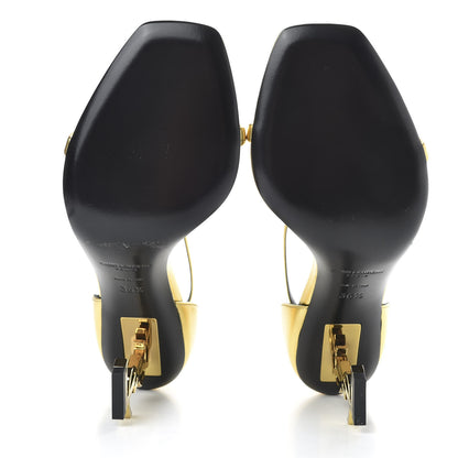 Saint Laurent Metallic Lambskin Opyum 110 Sandals 36.5 Oro 6 of 10