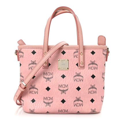 MCM Visetos Mini Anya Top Zip Shopper Tote Soft Pink 1 of 9