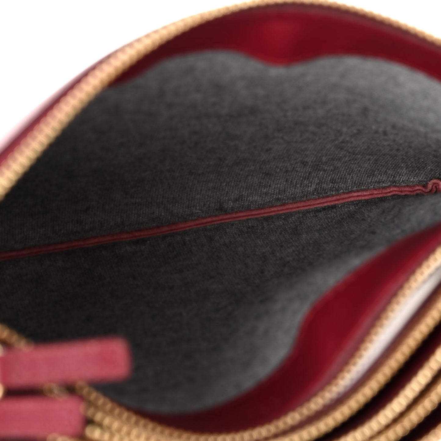 Smooth Lambskin Small Trio Crossbody Bag Burgundy