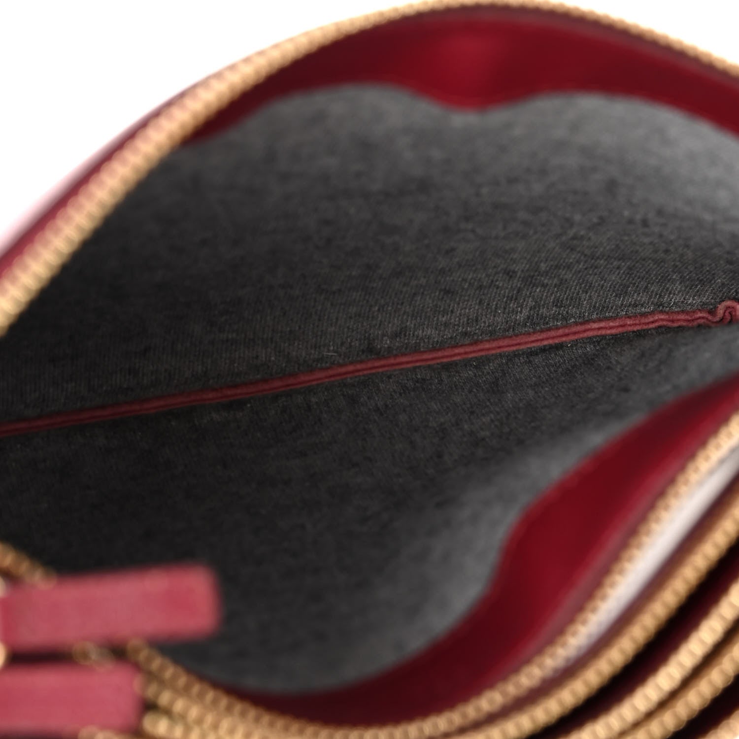 Celine Smooth Lambskin Small Trio Crossbody Bag Burgundy 7 of 12