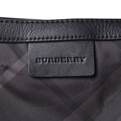 Burberry Nylon Check Small Buckleigh Packable Tote Charcoal 9 of 15
