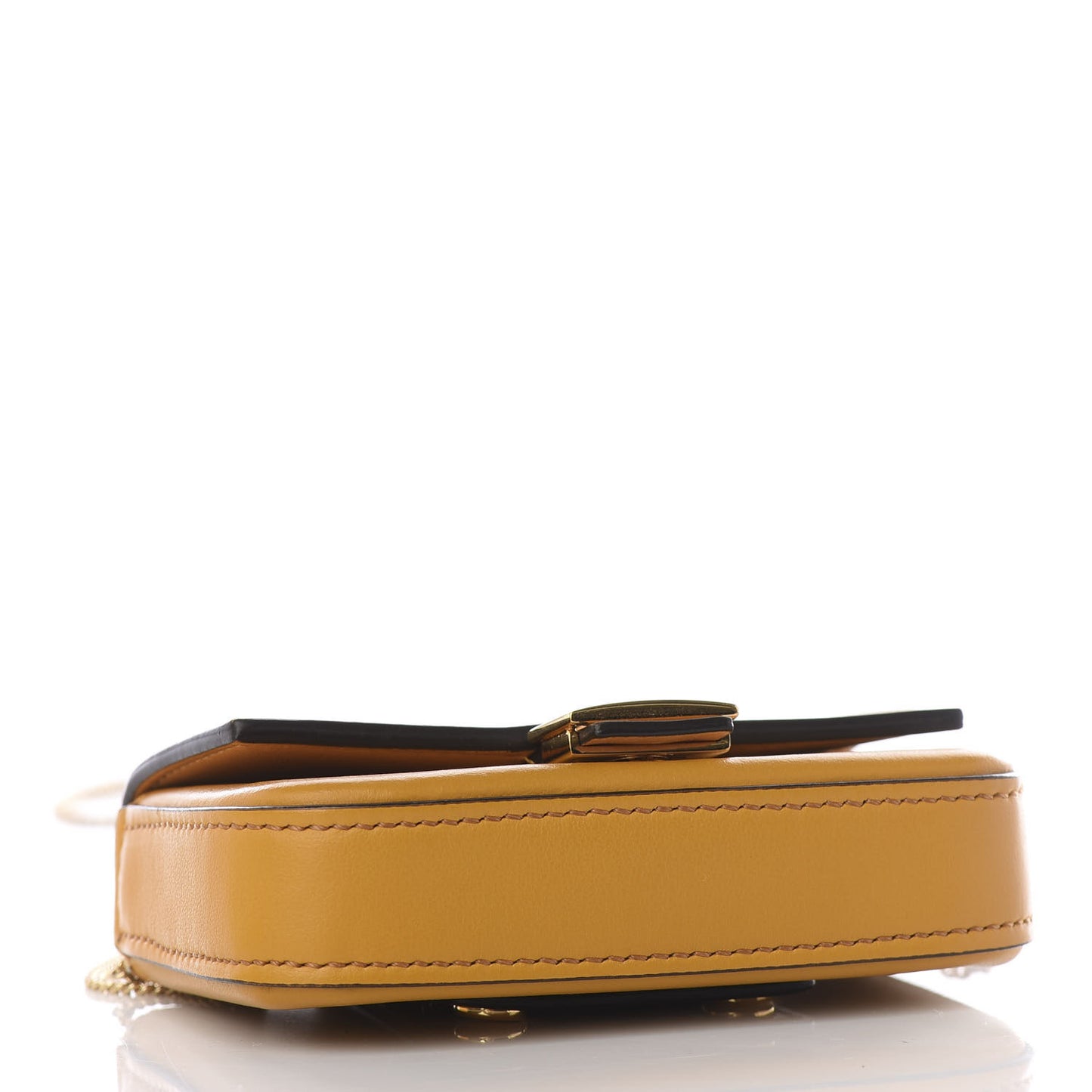 Vitello Century Opaco Nano Baguette Belt Charm Zucca