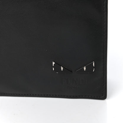Fendi Vitello Century Mini Bug Eyes Bi-Fold Wallet Black 10 of 11