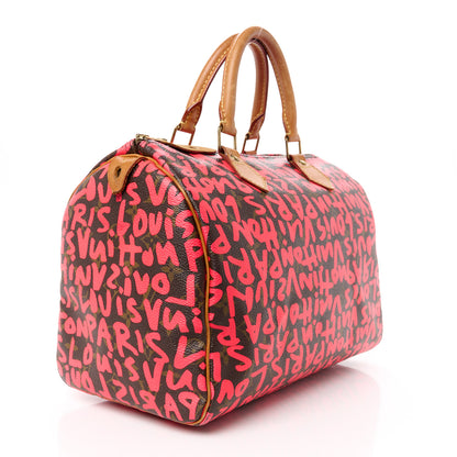 Louis Vuitton Monogram Graffiti Speedy 30 Fuchsia 3 of 13