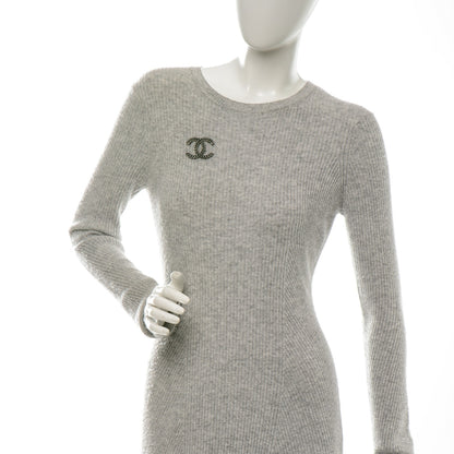Chanel Ruthenium Bead Large CC Brooch Dark Grey 2 of 4