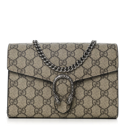 Gucci GG Supreme Monogram Mini Dionysus Chain Wallet Beige Taupe 1 of 10