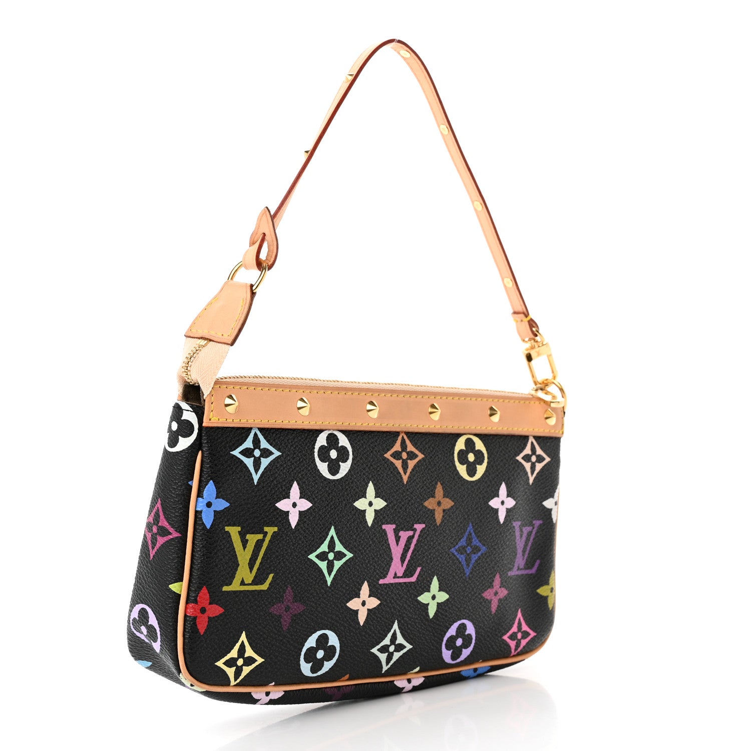 Louis Vuitton Monogram Multicolor Pochette Accessories Black 2 of 15
