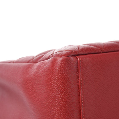 Chanel Caviar Quilted Grand Shopping Tote GST Red 8 of 11